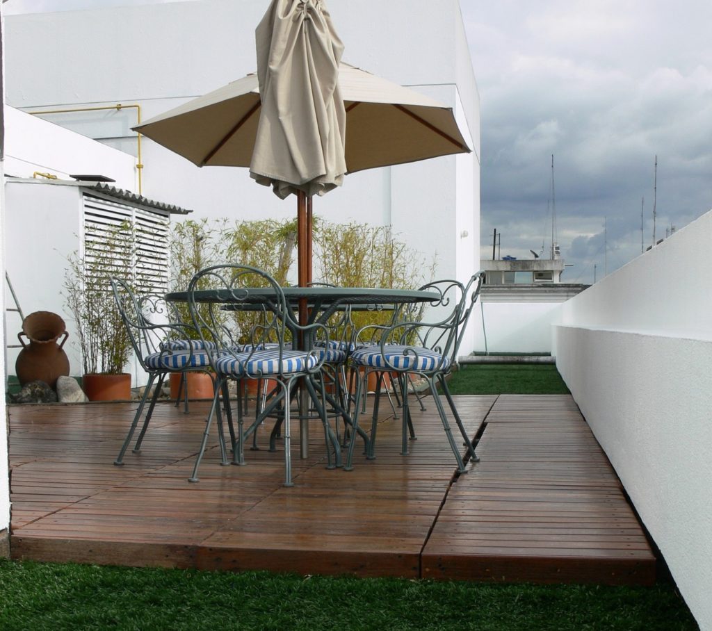 Schwerpunkt und Ausrichtung der Terrasse